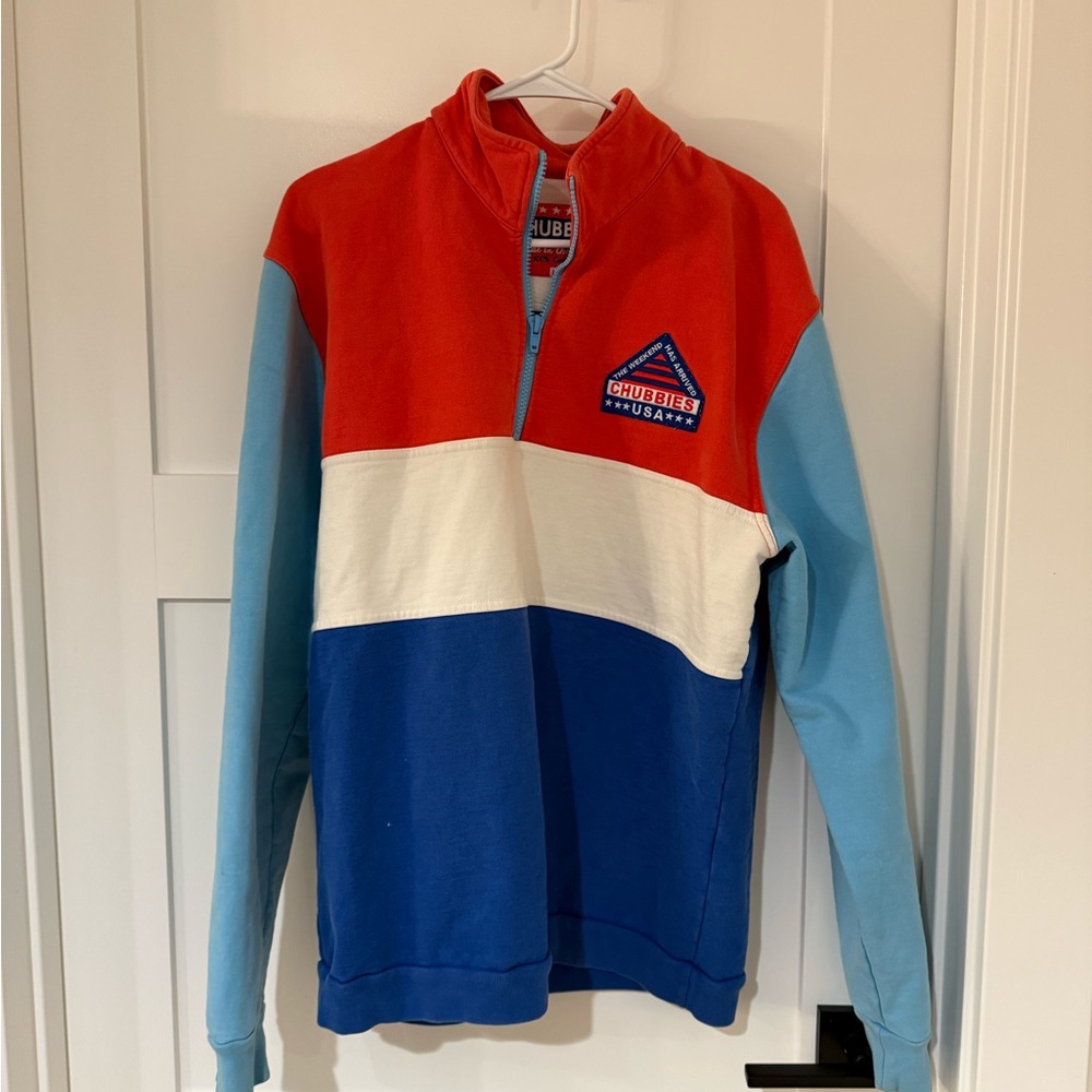 Chubbies Colorblock Pullover - Red, White, Blue